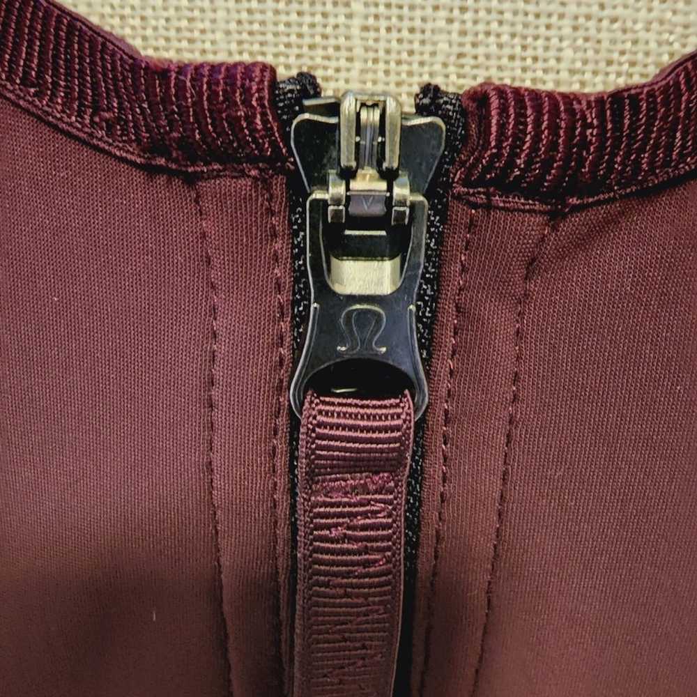 LULULEMON BURGANDY SLEEVELESS FIT FLARE ZIP BACK … - image 5