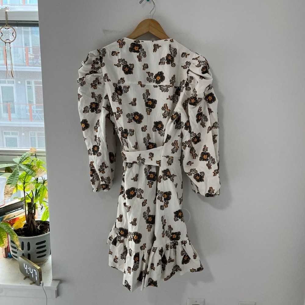 Tanya Taylor White Floral Print Wrap Dress Size 4 - image 8