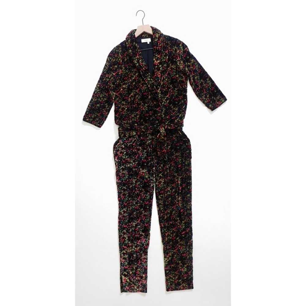 BA&SH Irozeta Floral Velvet Jumpsuit Party Holida… - image 2