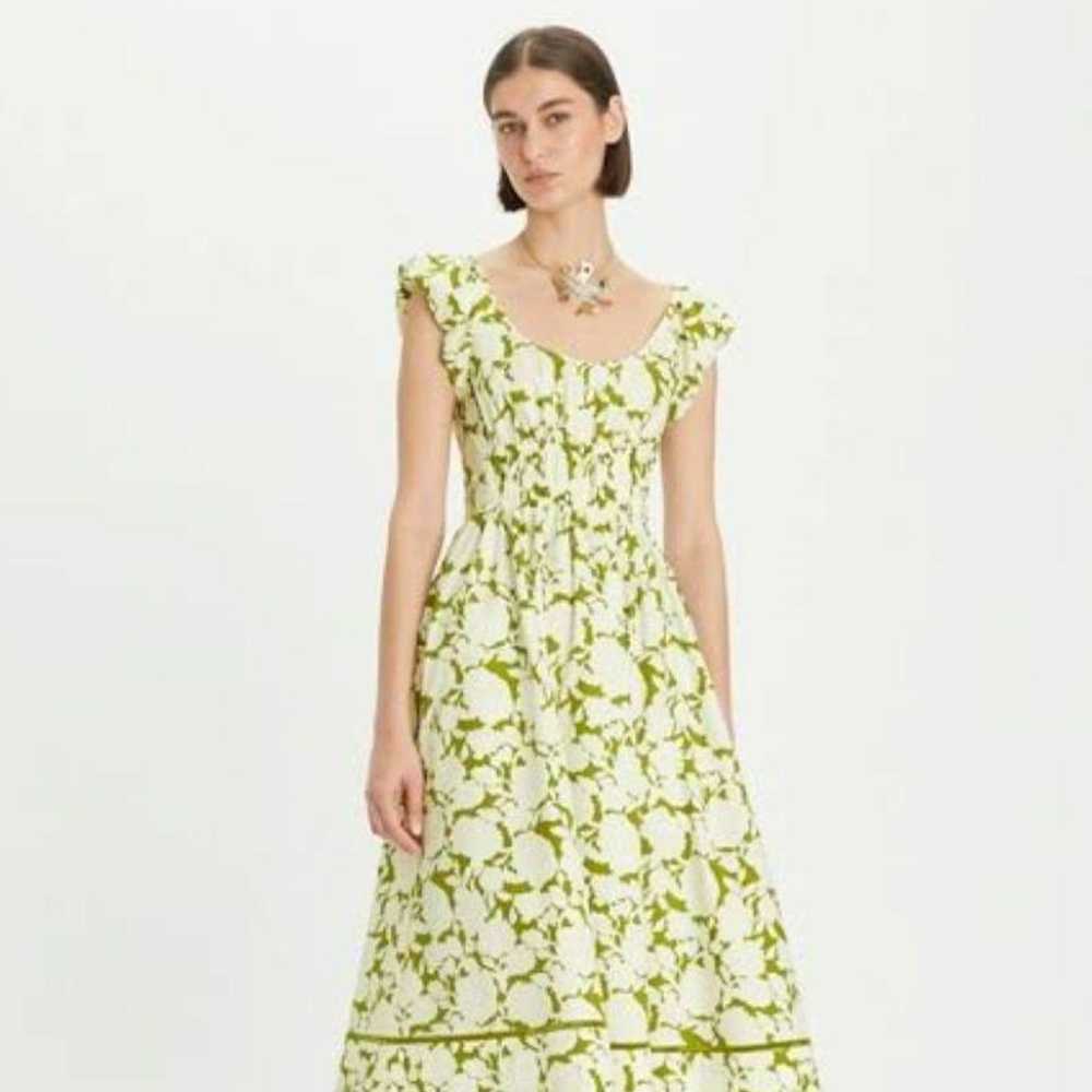 23 Summer Print Cotton Poplin Dress Tory Burch Dr… - image 12