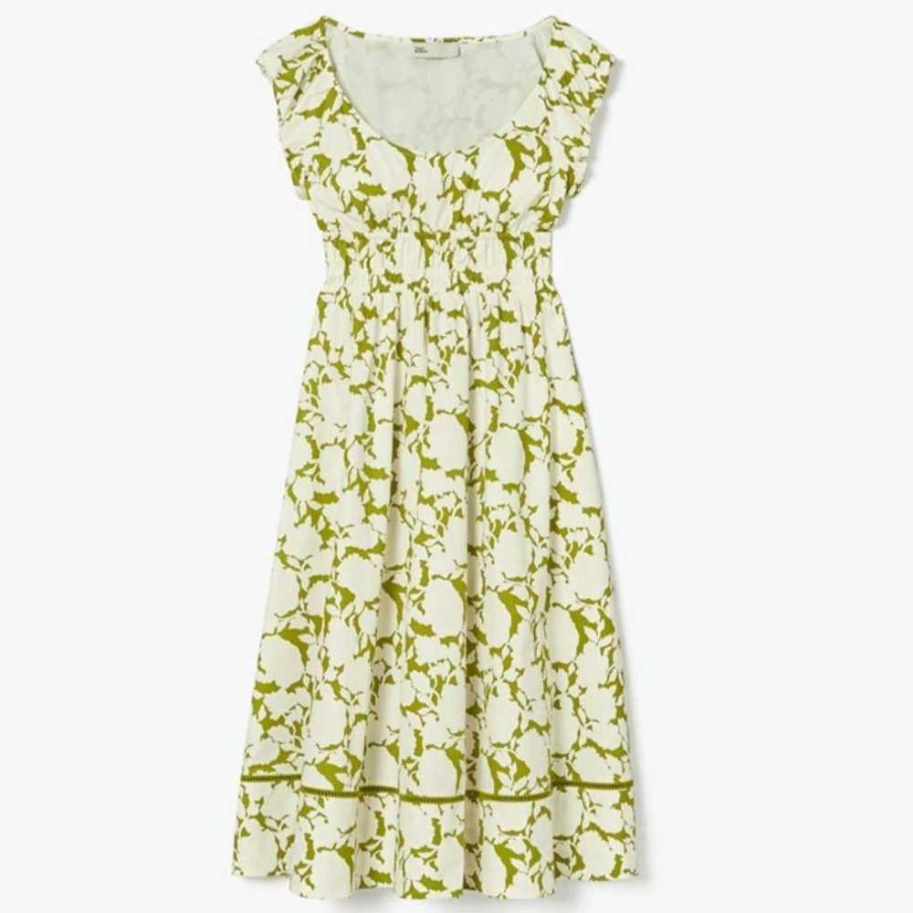 23 Summer Print Cotton Poplin Dress Tory Burch Dr… - image 3