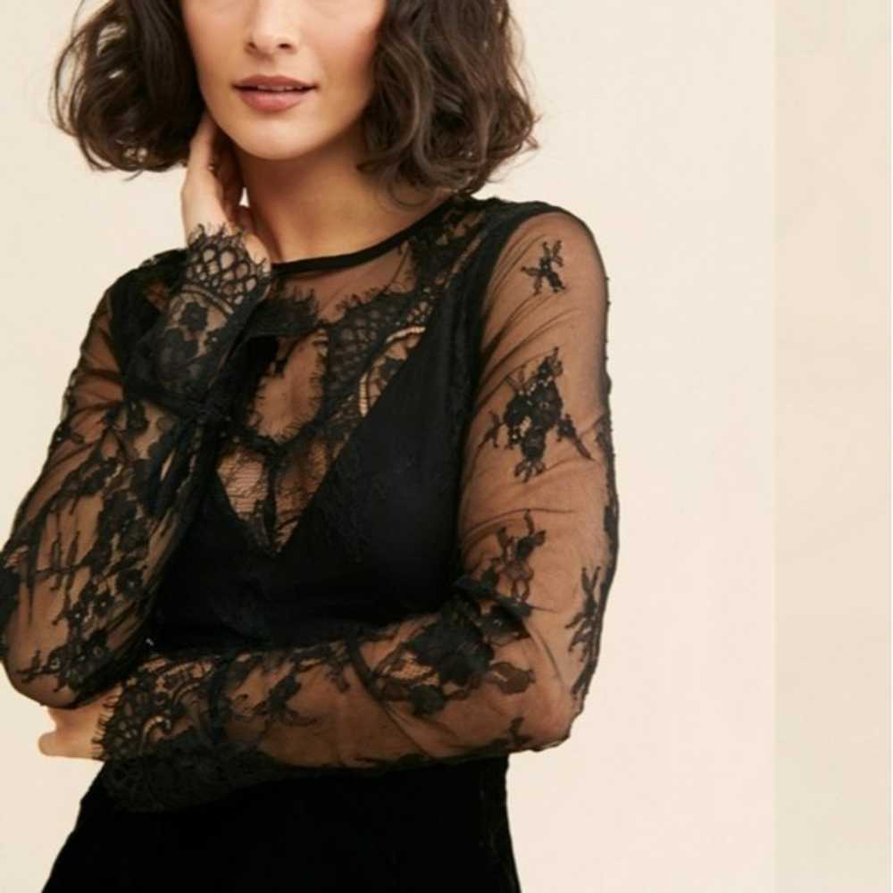 Free People Marlie Mini Dress Black Small - image 3