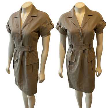 MaxMara Weekend Africa Colonial Tan Dress Size 4