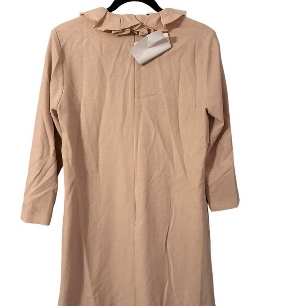 GOAT Wool Mini Dress Beige Size 10 Long Sleeves R… - image 2