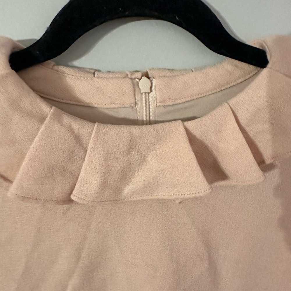 GOAT Wool Mini Dress Beige Size 10 Long Sleeves R… - image 4