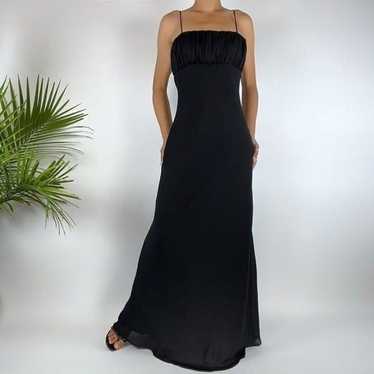 Vintage 90s Grunge Vampy Strappy Maxi Evening Dre… - image 1