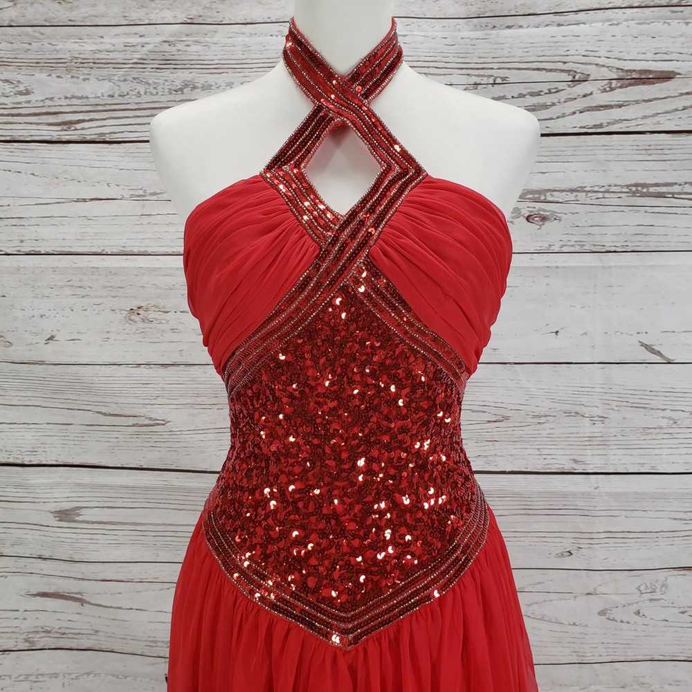 Mike Bennet Women's Red Sequin Chiffon Formal Eve… - image 2