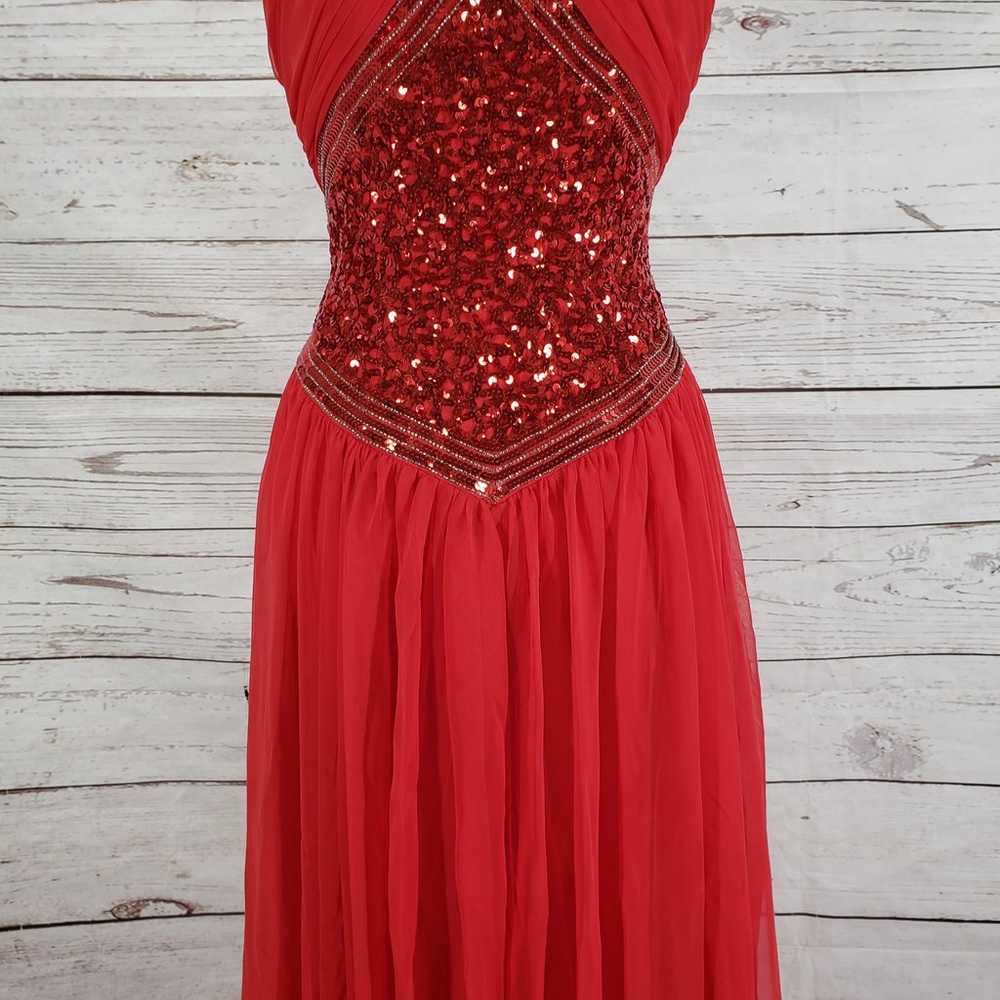 Mike Bennet Women's Red Sequin Chiffon Formal Eve… - image 3