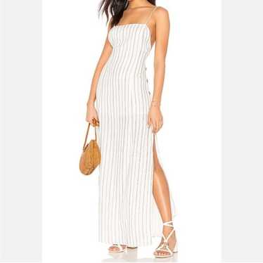 Jens Pirate Booty Pompeii White Striped Maxi Dress