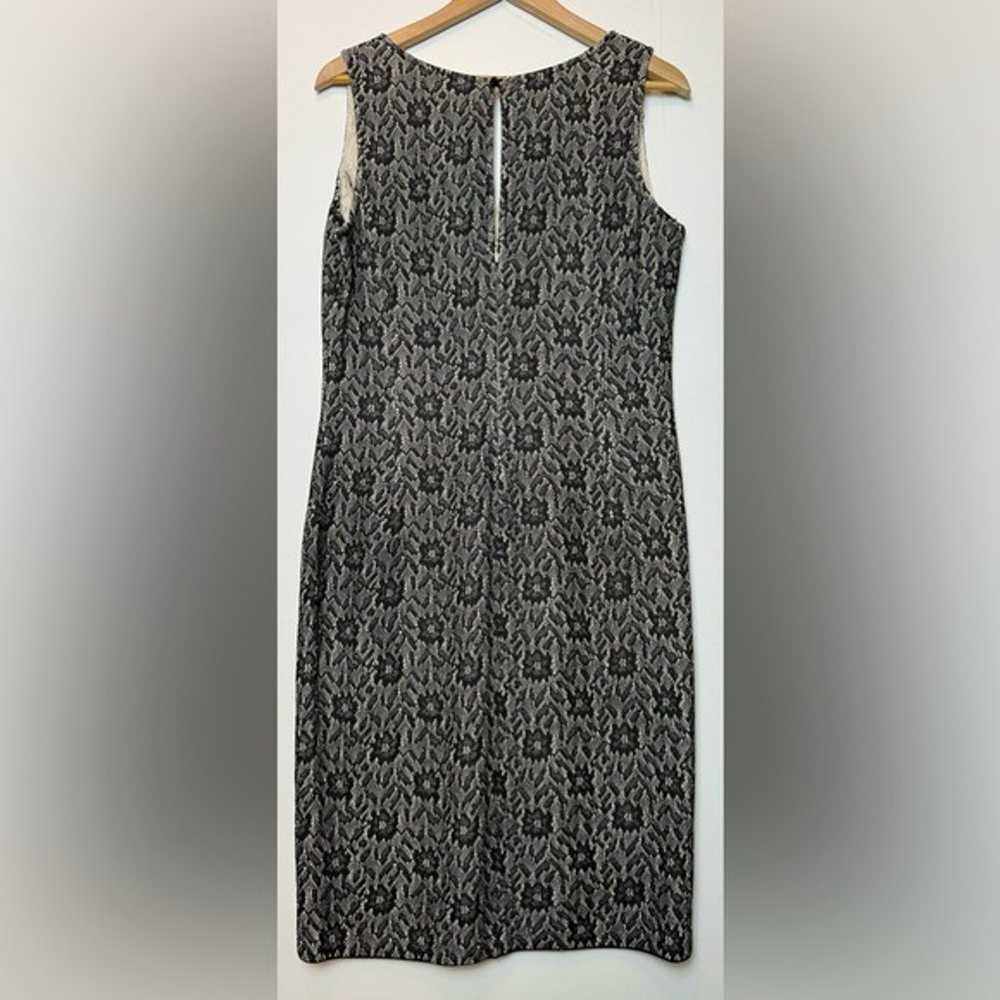 St. John Floral Printed Black Midi Sheath Dress S… - image 4