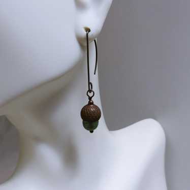 Extraordinarily Rare Vintage Dangle Acorn's Brass 