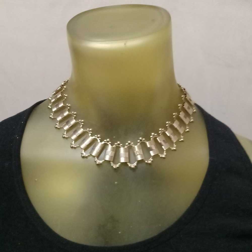 Vintage  Ladder Link Gold Tone Necklace - image 1