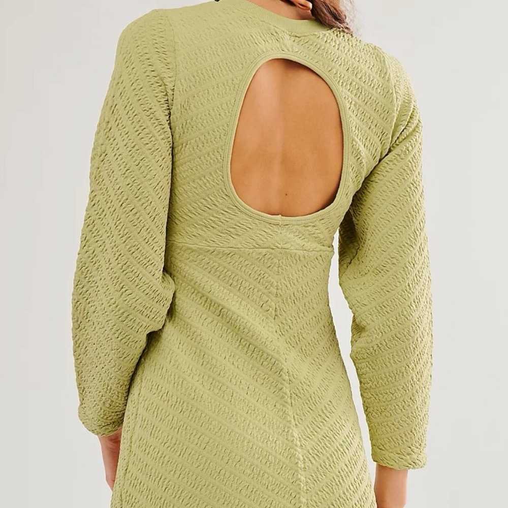 Free People Long Sleeve Open Back Seamless Midi D… - image 3