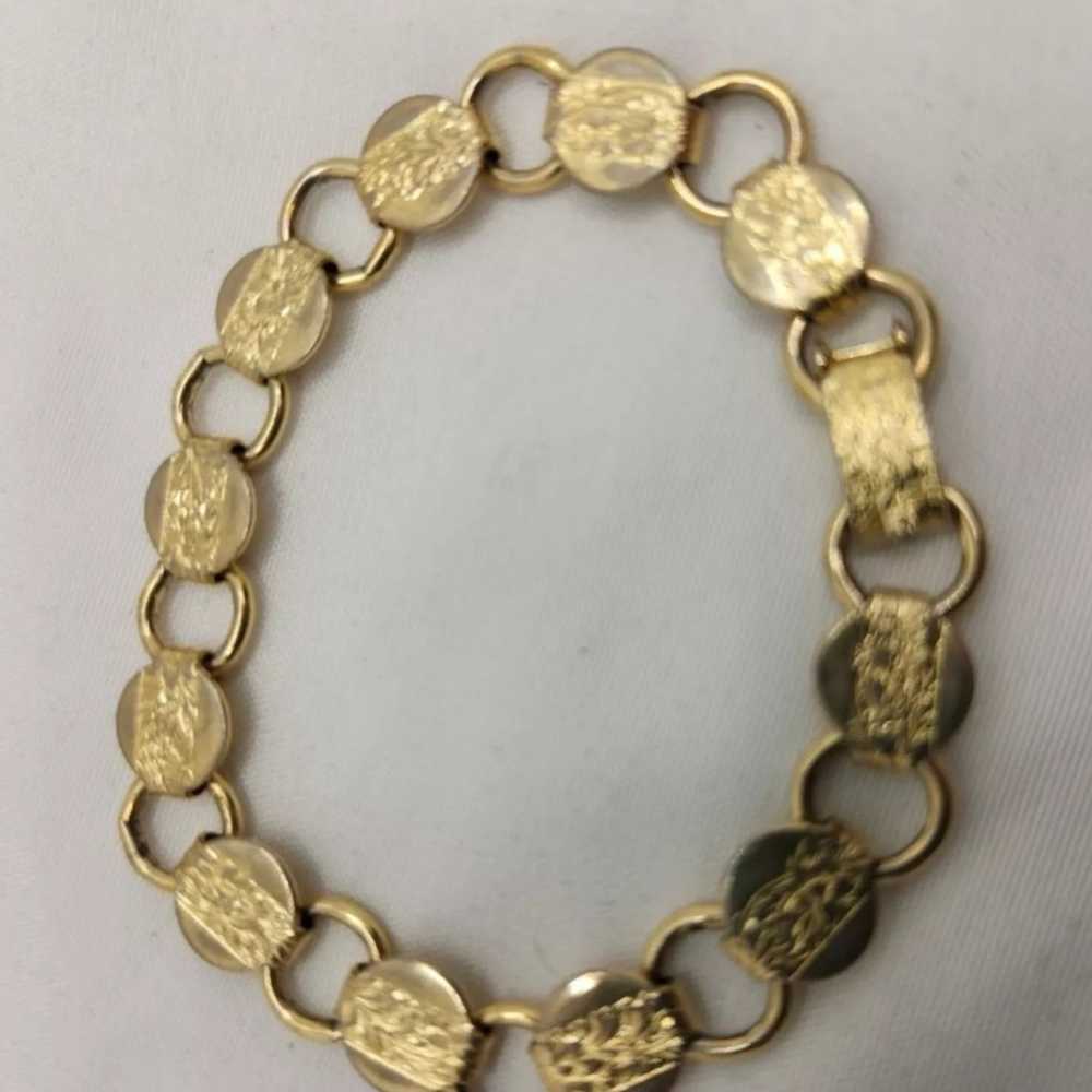 Vintage Gold Tone Sarah Coventry Bracelet  7" - image 1