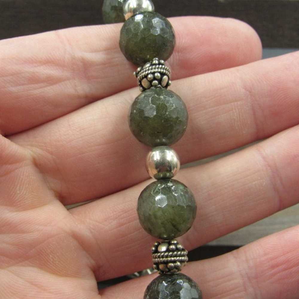 8" Sterling Silver Labradorite Stone Bracelet Vin… - image 2