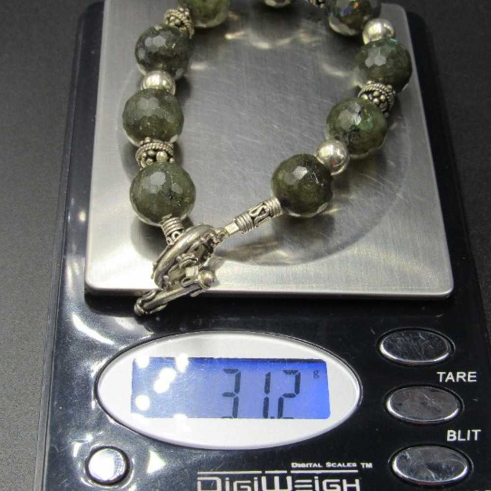 8" Sterling Silver Labradorite Stone Bracelet Vin… - image 6