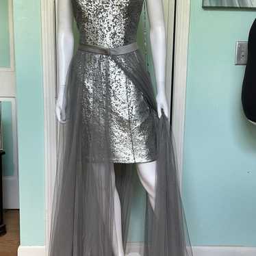 10 Allure Silver Sequin Bridesmaid Pageant Fun Fa… - image 1