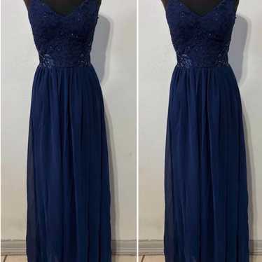 Navy Blue Sparkly Glittery Dress