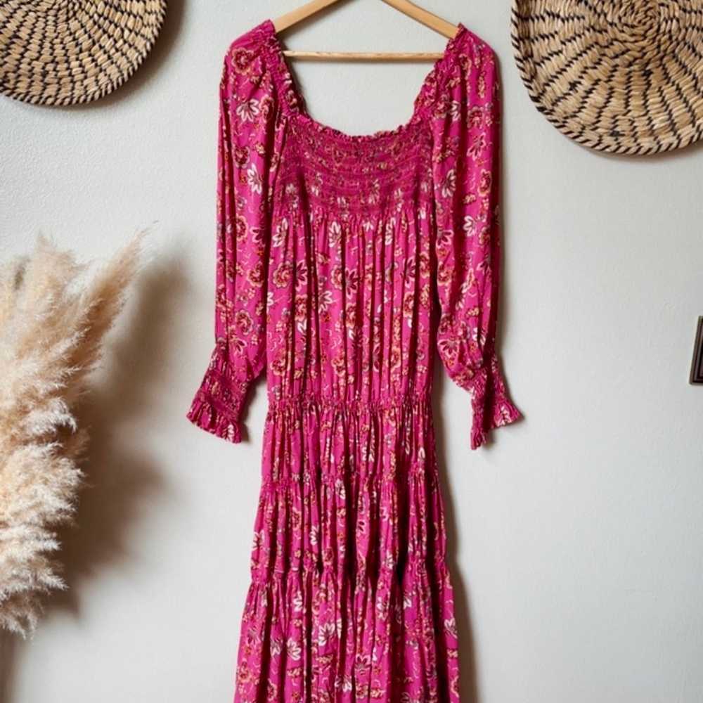 NWOT Free People Sweet Escape Maxi Dress Pink Com… - image 2