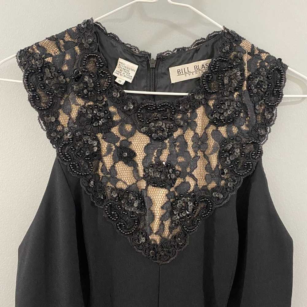 Vintage Bill Blass Evening Beaded Lace Midi Gown … - image 3