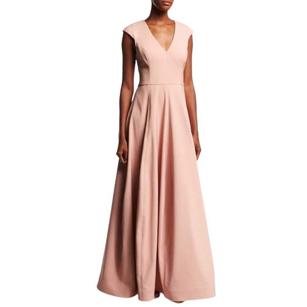 HALSTON Heritage Blush V Neck Cap Sleeve Gown Siz… - image 1