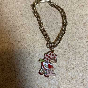 1980 AGC Strawberry Shortcake Charm Bracelet Silv… - image 1