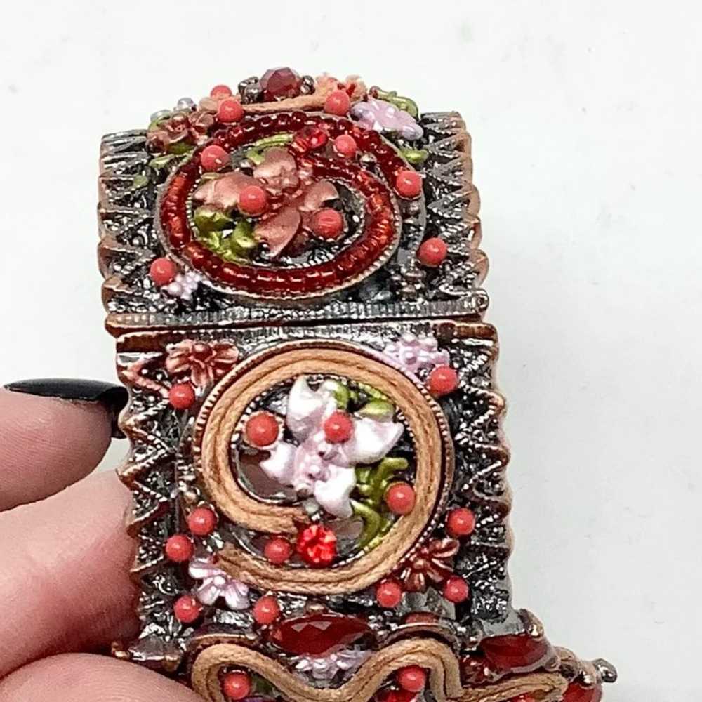 Beaded cuff bracelet watch - image 3