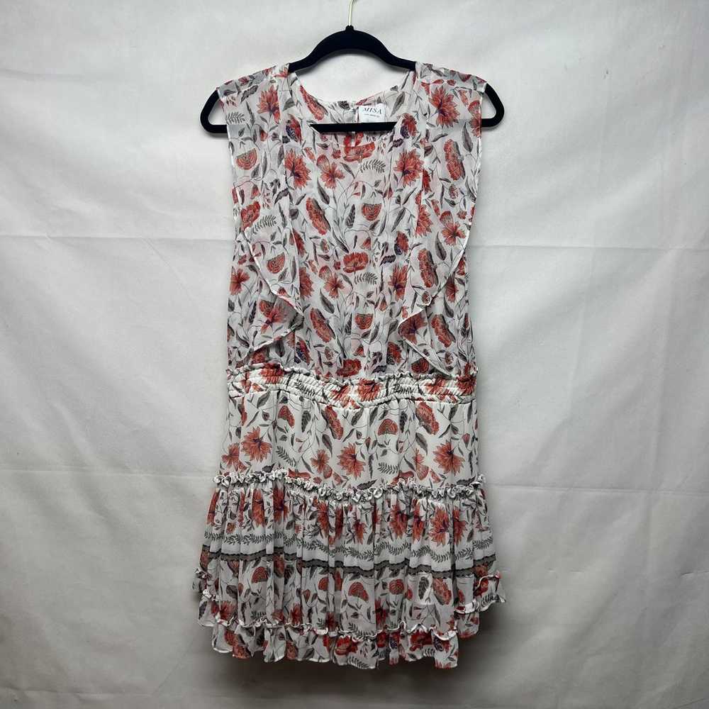 MISA Los Angeles Floral Tiered Dress Size Medium … - image 1