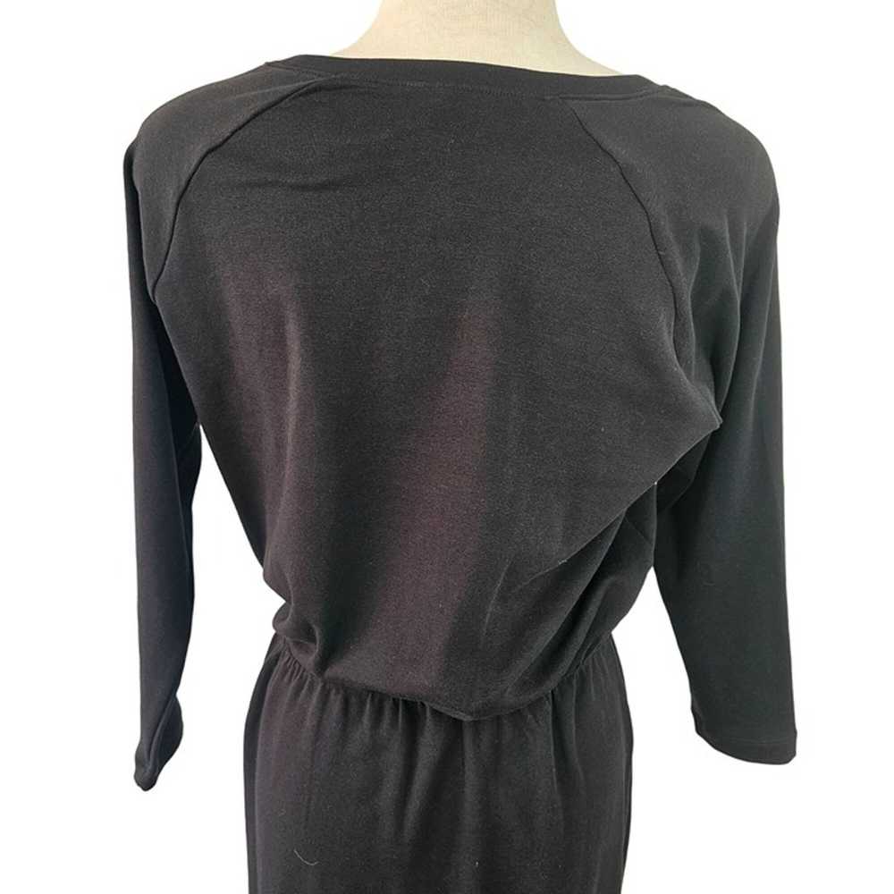 Jarbo Black Pima Stretch Cotton Blouson Sheath Sz… - image 8