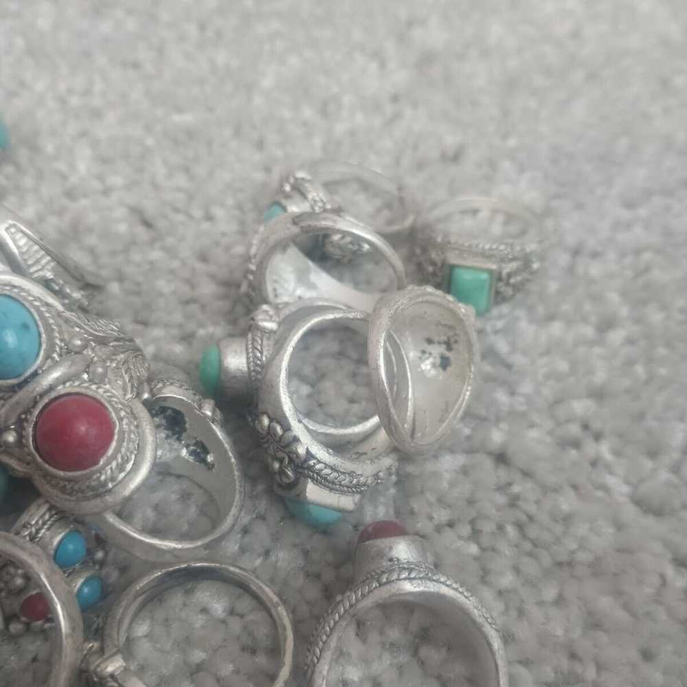 Retro Vintage Tibetan Style Costume Rings Silver … - image 7