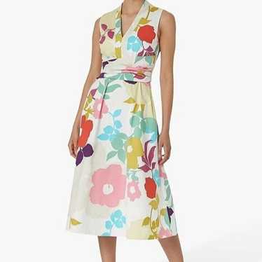 NWOT Hobbs Marie Floral Midi Dress 100% Linen Siz… - image 1