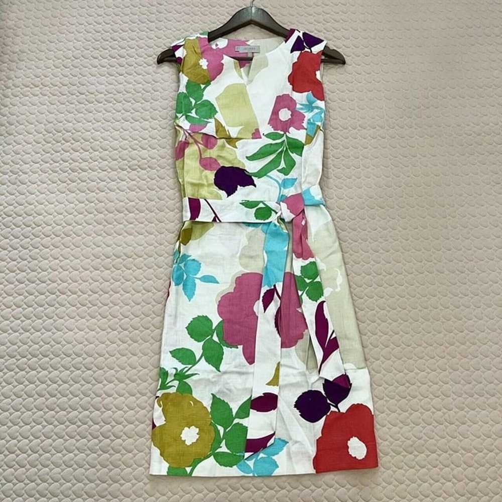 NWOT Hobbs Marie Floral Midi Dress 100% Linen Siz… - image 3