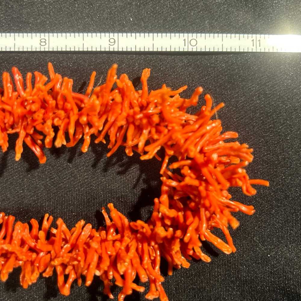 Vintage Red Finger Coral Necklace - image 5