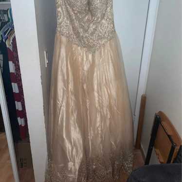 Gold prom dress