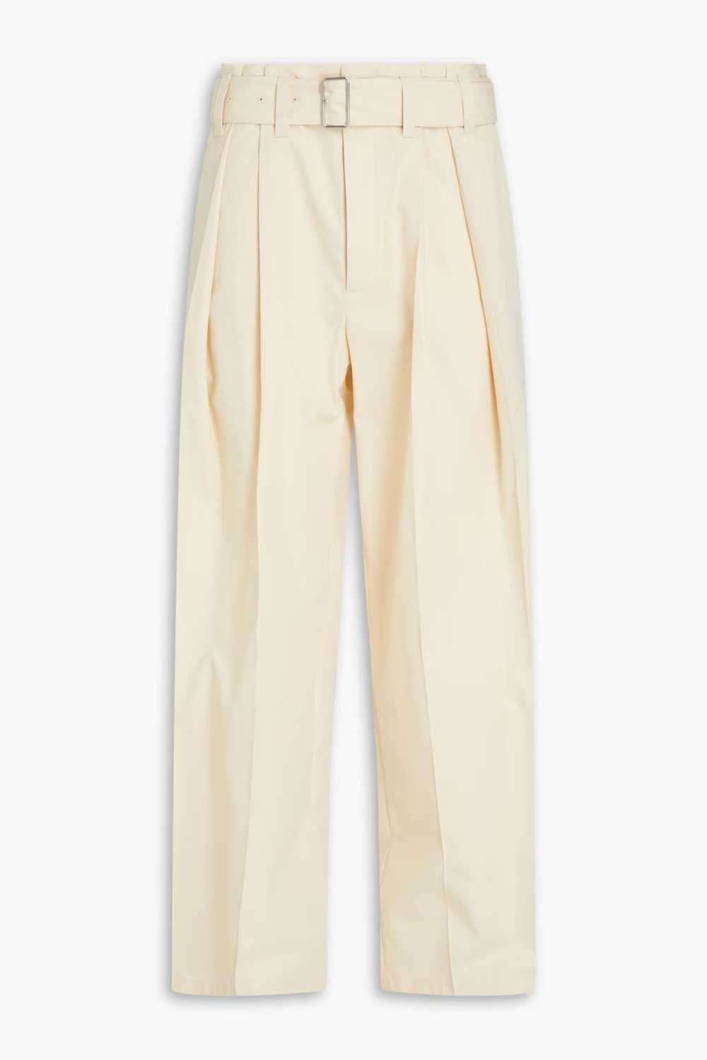 Jil Sander o1y1124 Belted Cotton-Blend Twill Pant… - image 1