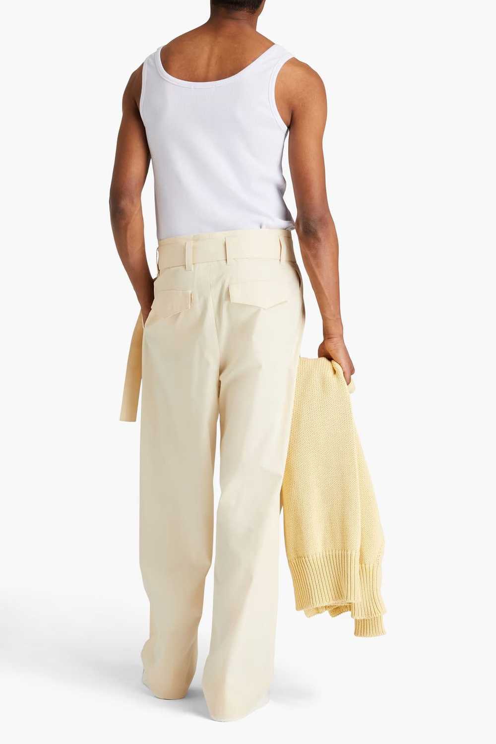 Jil Sander o1y1124 Belted Cotton-Blend Twill Pant… - image 3