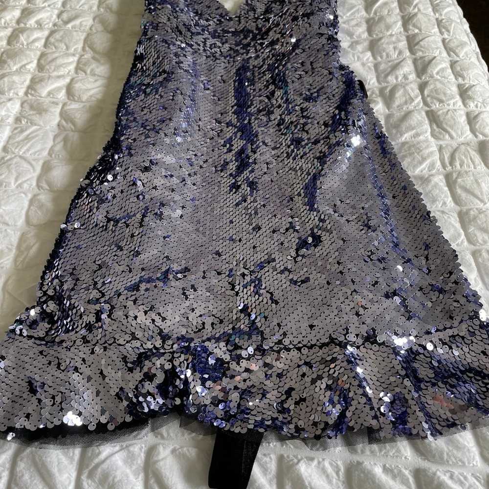 Free People siren sequin velvet tie mini dress - image 7