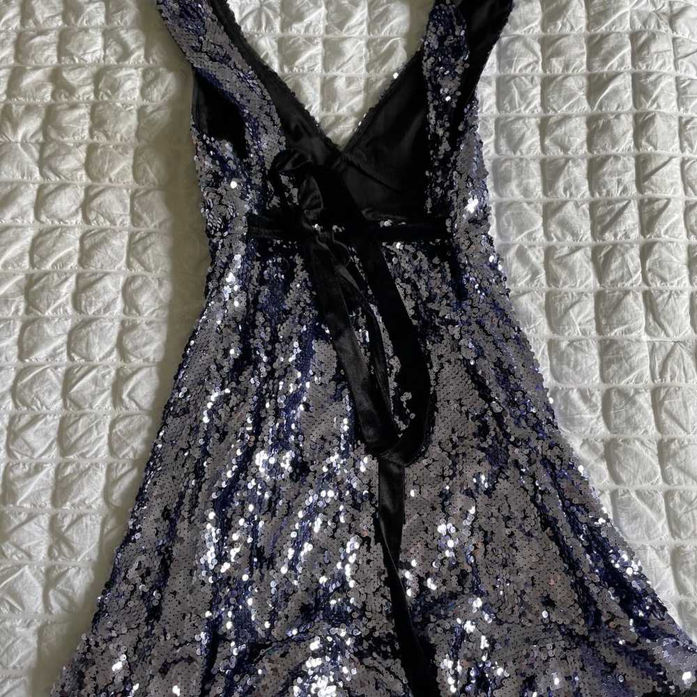 Free People siren sequin velvet tie mini dress - image 8