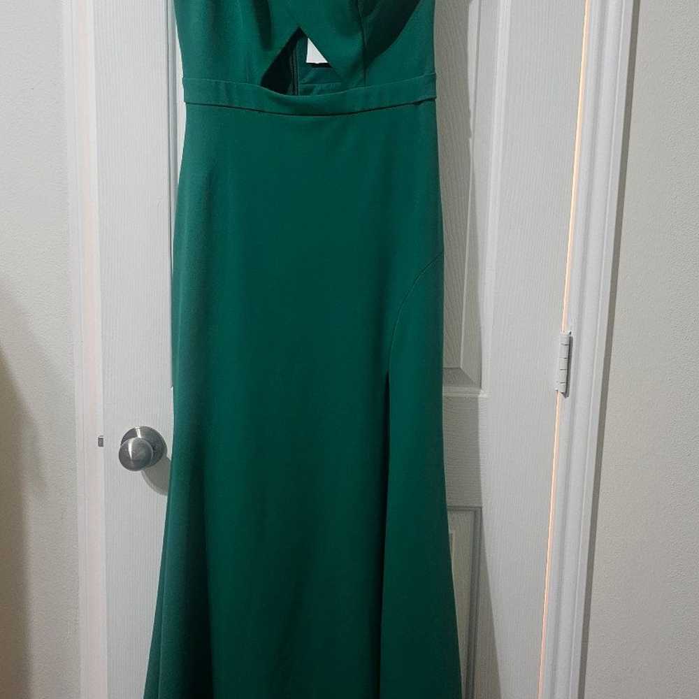 AQUA One Shoulder Cutout Crepe Gown sz12 $285 - image 2