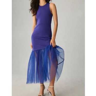 Maeve Tulle-Hem Slim Tank Dress