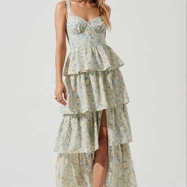 astr the label floral tiered maxi dress