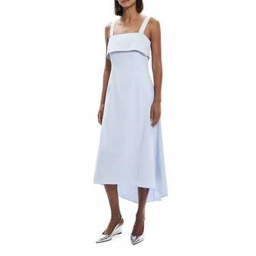 THEORY Linen-Blend Midi Dress