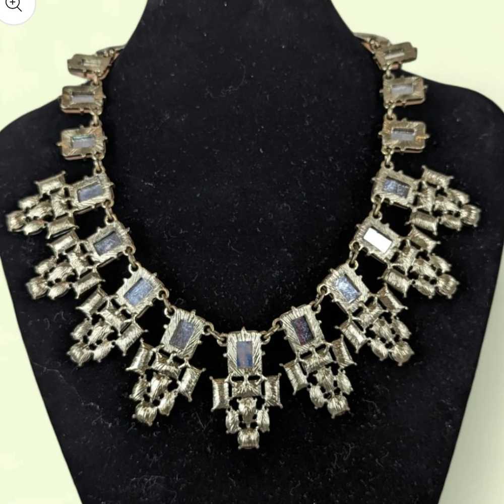 Crystal Bib Statement Joan Rivers Vintage Necklace - image 3