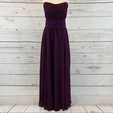 Mori Lee purple strapless ruched size 14 - image 1