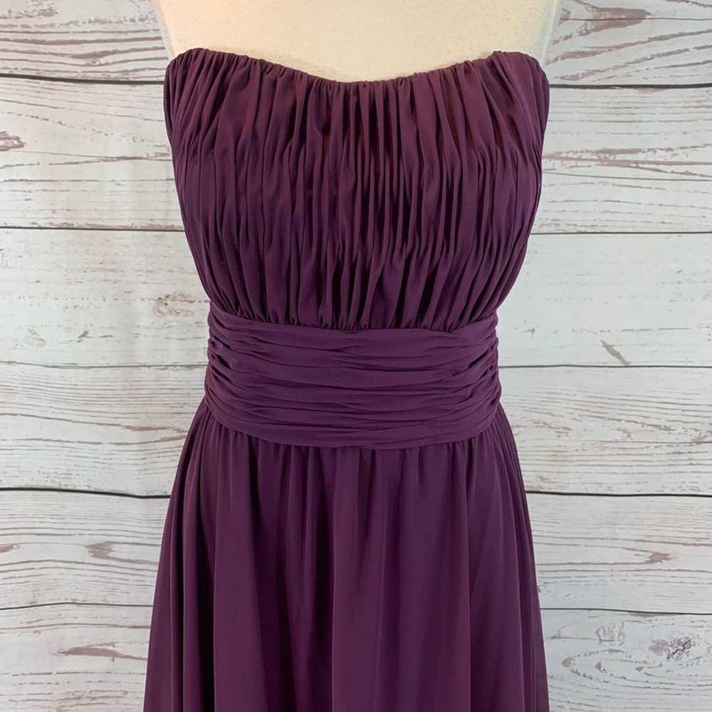 Mori Lee purple strapless ruched size 14 - image 2