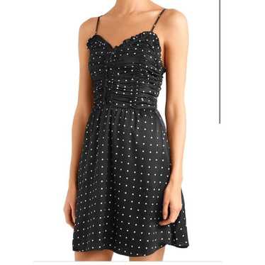 Maje Renota Polka Dot Fit & Flare Dress