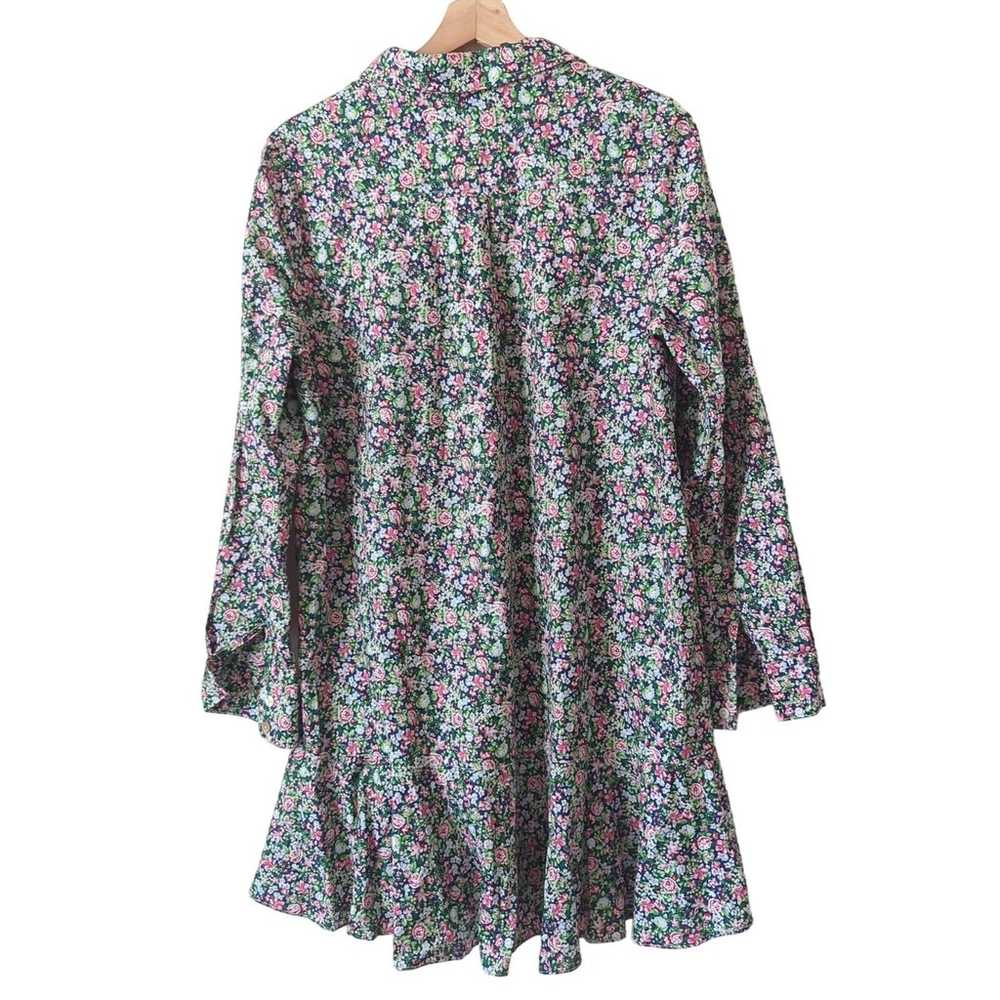 Tuckernuck Shirt Dress Womens Large Cotton Floral… - image 4