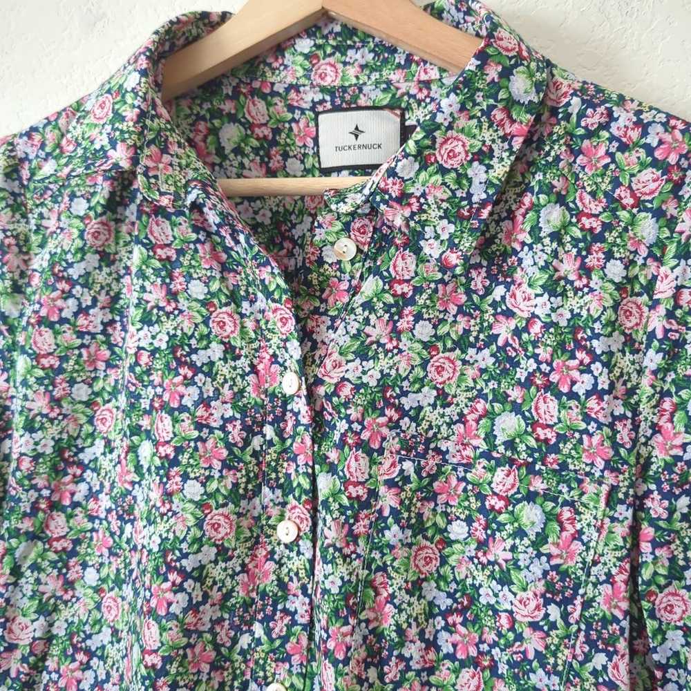 Tuckernuck Shirt Dress Womens Large Cotton Floral… - image 5