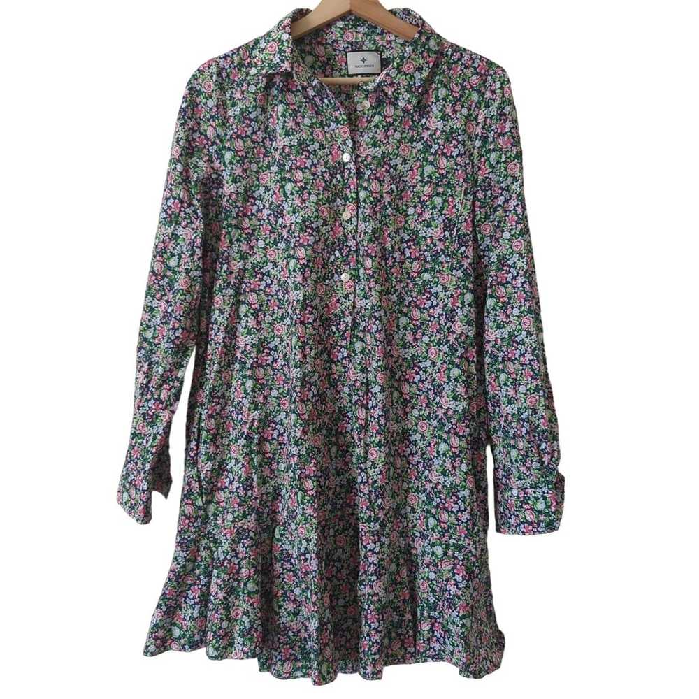 Tuckernuck Shirt Dress Womens Large Cotton Floral… - image 6