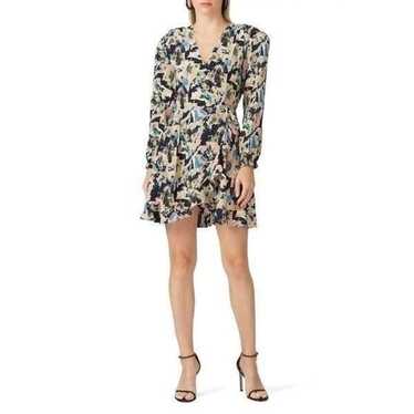 Iro Bloomy Floral Printed Wrap V-neck Long Sleeve… - image 1